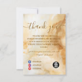 Elegant Gold Marble Professional Bedankkaart (Voorkant)