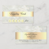 Elegant, Gold, marmer, Confetti Loyalty Kaart (Voorkant / Achterkant)