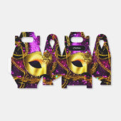Elegant Gold Mask Gable Bedankdoosjes (Uitgevouwen)