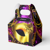 Elegant Gold Mask Gable Bedankdoosjes (Voorkant Zijde)