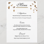 Elegant Gold, Menu Mariage noir (Devant)