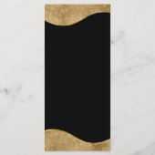 Elegant Gold Menu Place Card met foto (Achterkant)