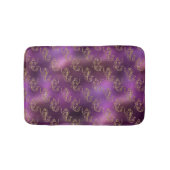 Elegant Gold Mermaid Pattern Paars Metallic Shiny Badmat (Voorkant)