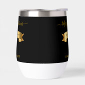 Elegant Gold Merry Christmas Personalized Tumbler (Gauche)