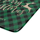 Elegant Gold Merry-kerst, zwart en groen gekleed Snijplank (Hoek)