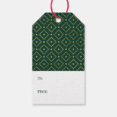 Elegant Gold Merry kerstcadeau Label Cadeaulabel (Achterkant)