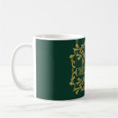 Elegant Gold Merry kerstkoffie Mok (Links)