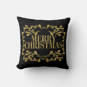 Elegant Gold Merry-Sierkussen voor kerstmis Kussen