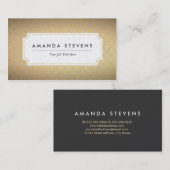 Elegant Gold Metallic Visitekaartjes (Voorkant / Achterkant)