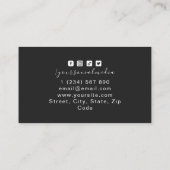 Elegant Gold Microphone Logo over artiest Visitekaartje (Achterkant)