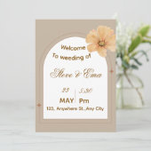 Elegant Gold Minimal Wedding Invitation | Simple & (Debout devant)