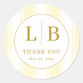 Elegant Gold Minimalist Circle Ronde Sticker (Voorkant)