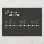 Elegant Gold Minimalist Wedding Program Timeline Menu (Achterkant)