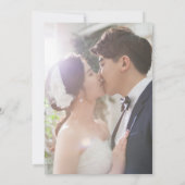 Elegant Gold Modern Photo Faire-part de mariage (Dos)