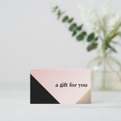 Élégant Gold moderne, Black Pink Certificat cadeau (Debout devant)