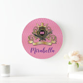 Elegant Gold Monagram Fashioned Wall Clock Grote Klok (Huis)