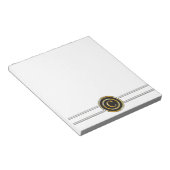 Elegant Gold Monogram C Notitieblok (Schuin)