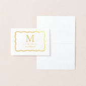 Elegant Gold Monogram Folie Kaarten (Display)