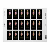 Elegant Gold Monogram I Floral Address Label (Full Sheet)