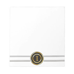 Elegant Gold Monogram I Notitieblok