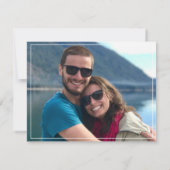 Elegant Gold Monogram Initials Couple Name Photo Notitiekaartje (Achterkant)