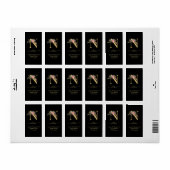 Elegant Gold Monogram N Floral Address Label (Full Sheet)