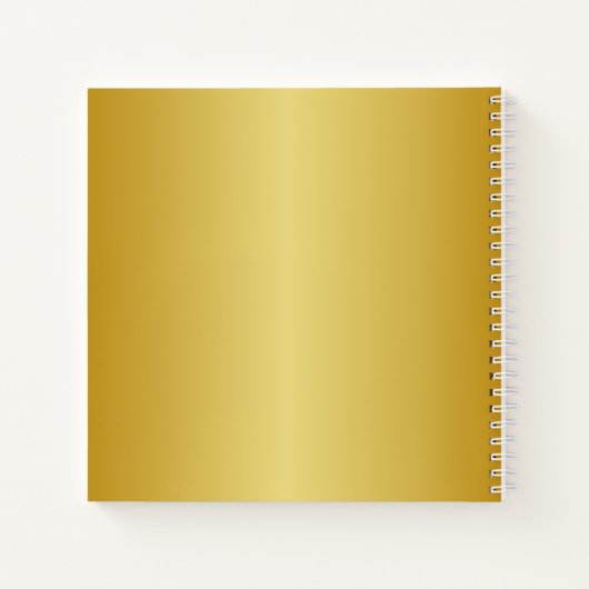 Elegant Gold Monogram Polka Dot Pattern Notitieboek (Achterkant)