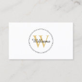 Elegant Gold Monogram Professional Visitekaartje (Voorkant)
