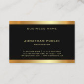 Elegant Gold Monogram Sjabloon Moderne Professiona Visitekaartje (Achterkant)