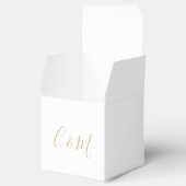 Elegant Gold Monogram Wedding Favor Box Bedankdoosjes (Geopend)