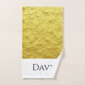Elegant Gold Monogrammed Bathroom Bad Handdoek (Handdoek)