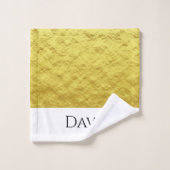 Elegant Gold Monogrammed Bathroom Bad Handdoek (Wasdoekje)