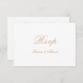 Elégant Gold Musulman Mariage Carte RSVP (Devant / Derrière)