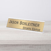 Elegant Gold Name Bord Bureau Naambordje (Voorkant)