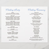 Elegant Gold Navy Blue Pink Flowers Programme Flyer (Achterkant)