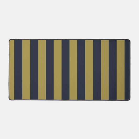 Elégant Gold & Navy Blue Vertical Stripes (Recto)