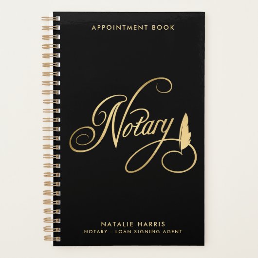 Elegant Gold & Navy Notaire Loan Agent   (Devant)