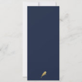 Elegant Gold Navy Onderwater Vis Menu Kaart (Achterkant)