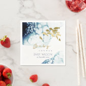 ELEGANT GOLD NAVY UNDERWATER FISCH BABY SHOWER SERVET (Insitu)