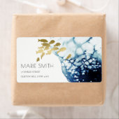 ELEGANT GOLD NAVY UNDERWATER ZEE FISADRES ETIKET (Insitu)