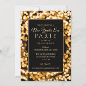 Elegant Gold New Year's Eve String Lights Kaart (Voorkant)