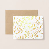 Elegant Gold of Silver Floral Monogram Folie Kaarten (Met envelop)
