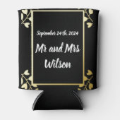 Elegant Gold op Black Wedding Blikjeskoeler (Voorkant)