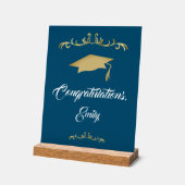 Elegant Gold Ornament Afstuderen Acryl Bord (Hoek)