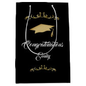 Elegant Gold Ornament Afstuderen Medium Cadeauzakje (Voorkant)