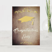 Elegant Gold Ornament Gefeliciteerd Afstuderen Kaart (Voorkant)