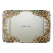 Elegant Gold Ornate Bath Mat (Voorkant)