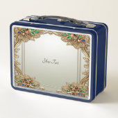 Elegant Gold Ornate Lunchbox (Achterkant)