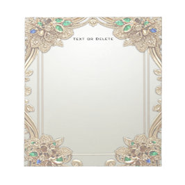 Elegant Gold Ornate Notepad Notitieblok