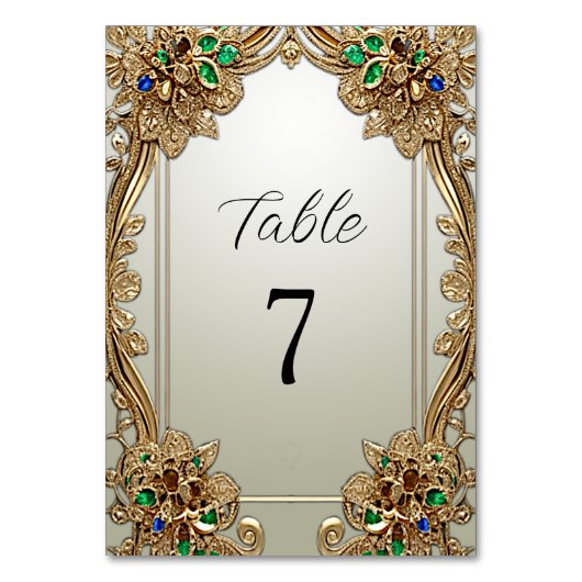 Elégant Gold Ornate Numéro de table (Par défaut)